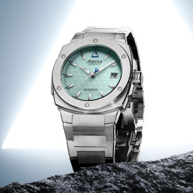 Montre Alpina Alpiner Alpiner Extreme Solarmetre Cadran Bleu Clair