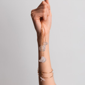 Pendentif Ginette NY White Mop Ajna Charm Or Rose Nacre Blanche