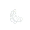 Pendentif Ginette NY White Mop Feather Charm Or Rose Nacre Blanche