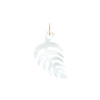 Pendentif Ginette NY White Mop Palm Charm Or Rose Nacre Blanche