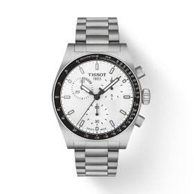 Montre Tissot PR516 40mm Quartz EOL Cadran Blanc Bracelet Acier