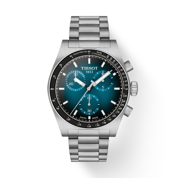 Montre Tissot PR516 40mm Quartz EOL Cadran Bleu dégradé Bracelet Acier