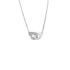 Collier Occasion Dinh Van Menottes R8 Or Blanc 1/2 Diamants