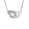 Collier Occasion Dinh Van Menottes R8 Or Blanc 1/2 Diamants