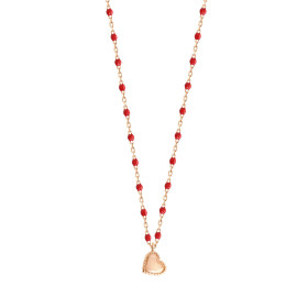 Collier gigi CLOZEAU Lucky Coeur Or Rose 40cm