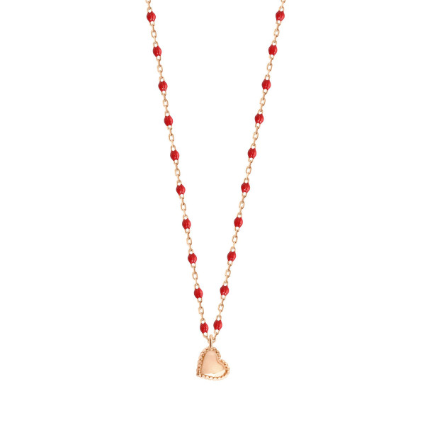 Collier gigi CLOZEAU Lucky Coeur Or Rose 40cm