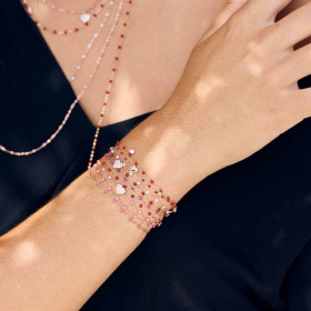 Collier gigi CLOZEAU Lucky Coeur Or Rose 40cm