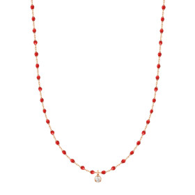 Collier gigi CLOZEAU Mini Gigi 1 Diamant Or Rose 40cm