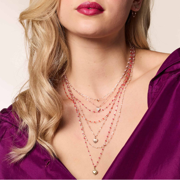 Pendentif gigi CLOZEAU Lucky Coeur Lumière Or Rose Diamant