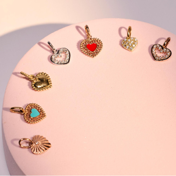 Pendentif gigi CLOZEAU Lucky Coeur Lumière Or Rose Diamant