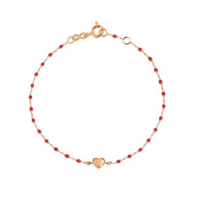 Bracelet gigi CLOZEAU Lucky Coeur Or Rose 17cm
