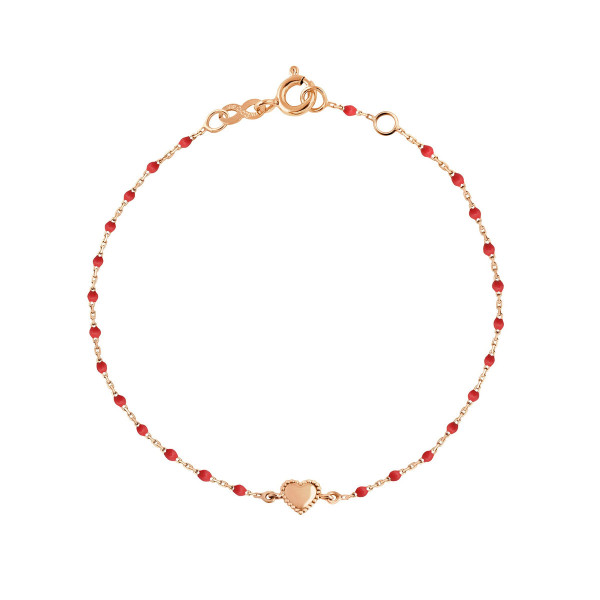 Bracelet gigi CLOZEAU Lucky Coeur Or Rose 17cm