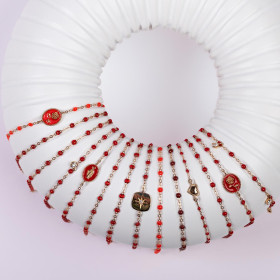 Bracelet gigi CLOZEAU Lucky Coeur Or Rose 17cm