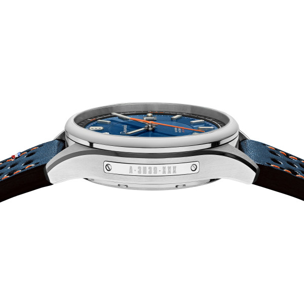 Montre Depancel Autosport Date Cadran Bleu Bracelet Racing Bleu Orange