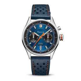 Montre Depancel Autosport Cadran Bleu Bracelet Racing Bleu Orange