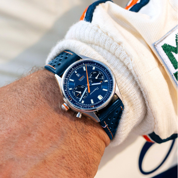 Montre Depancel Autosport Cadran Bleu Bracelet Racing Bleu Orange