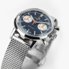Montre Hamilton American Classic Intra-Matic Chronographe H Cadran Bleu Bracelet Cuir 40mm