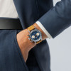Montre Hamilton American Classic Intra-Matic Chronographe H Cadran Bleu Bracelet Cuir 40mm