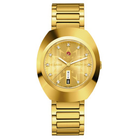 Montre Rado DiaStar Original Automatique PVD Cadran Jaune Glacier Index Diamants