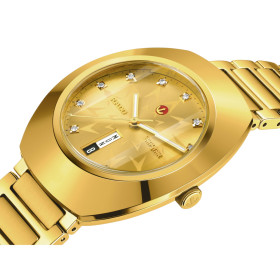 Montre Rado DiaStar Original Automatique PVD Cadran Jaune Glacier Index Diamants