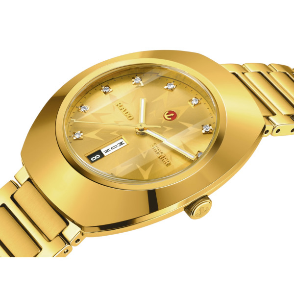 Montre Rado DiaStar Original Automatique PVD Cadran Jaune Glacier Index Diamants