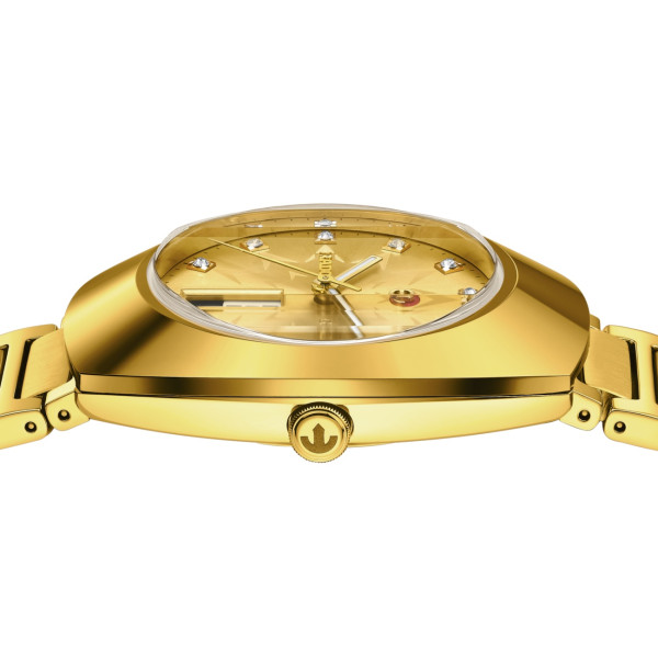 Montre Rado DiaStar Original Automatique PVD Cadran Jaune Glacier Index Diamants