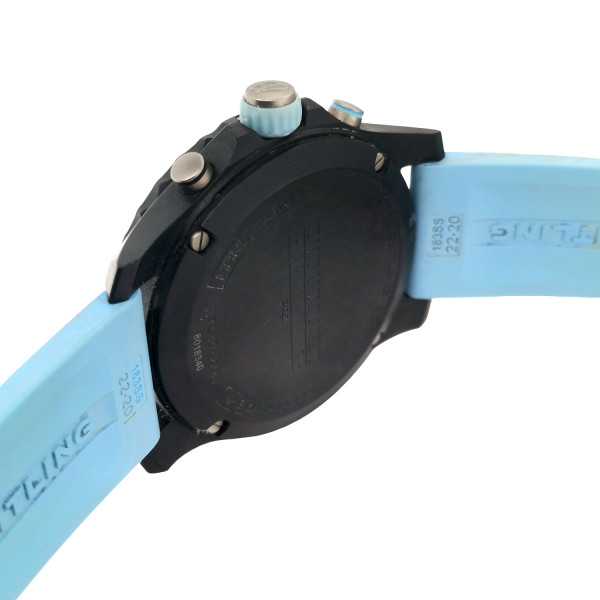 Montre Occasion Breitling Endurance Pro Noire Bracelet Caoutchouc Bleu