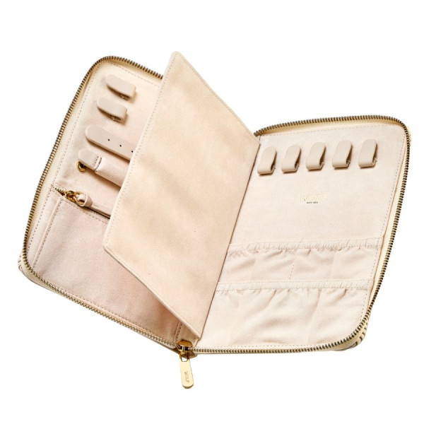 Pochette à Bijoux Wolf Bella Zip Ivoire