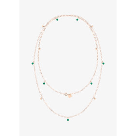 Ginette NY Green Agate Sautoir Or Rose