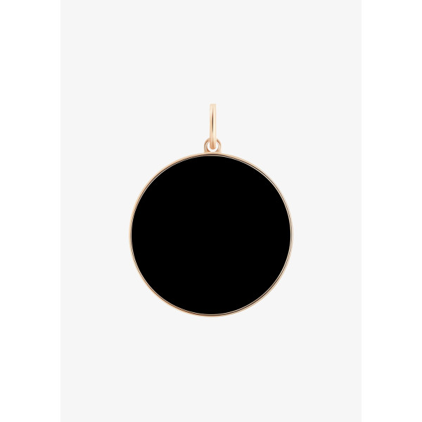Pendentif Ginette NY Jumbo Ever Onyx Charm Or Rose Onyx