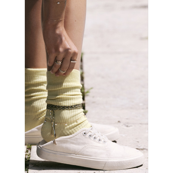 Ginette NY Ivory Forest Mustard Silk Braid Or Rose