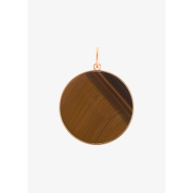 Pendentif Ginette NY Jumbo Ever Tiger Eye Charm Or Rose