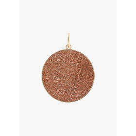 Pendentif Ginette NY Jumbo Ever Gold Sandstone Charm Or Rose Gold Sandstone