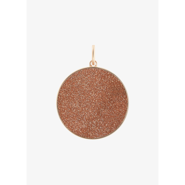 Pendentif Ginette NY Jumbo Ever Gold Sandstone Charm Or Rose Gold Sandstone
