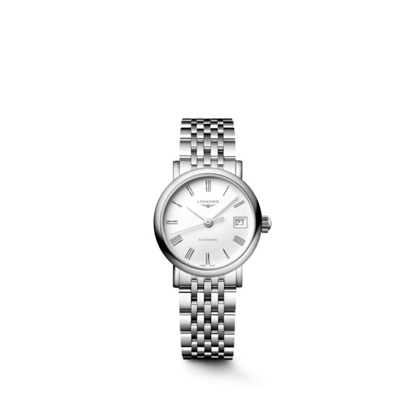 Montre Longines Longines elegant collection 25.50 mm Automatique Cadran Blanc mat Bracelet Acier
