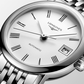 Montre Longines Longines elegant collection 25.50 mm Automatique Cadran Blanc mat Bracelet Acier