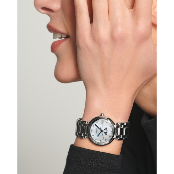 Montre Longines Longines elegant collection 25.50 mm Automatique Cadran Blanc mat Bracelet Acier