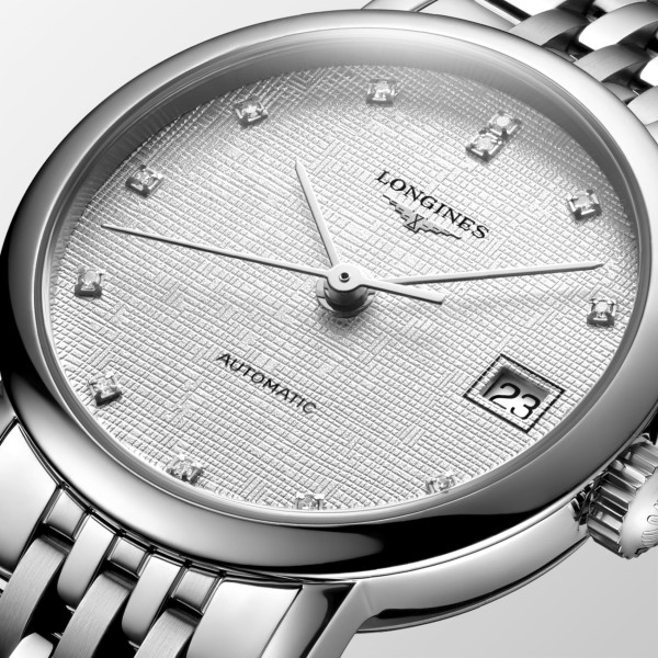 Montre Longines Longines elegant collection 25.50 mm Automatique Cadran Striped Silver Bracelet Acier