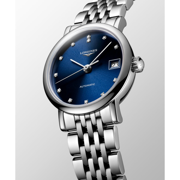 Montre Longines Longines elegant collection 25.50 mm Automatique Cadran Bleu soleillé Bracelet Acier