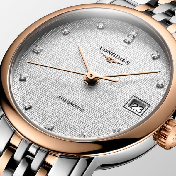 Montre Longines Longines elegant collection 25.50 mm Automatique Cadran Striped Silver Bracelet acier