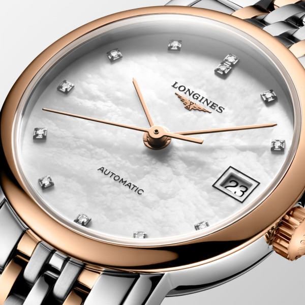 Montre Longines Longines elegant collection 25.50 mm Automatique Cadran Nacre blanche Bracelet acier