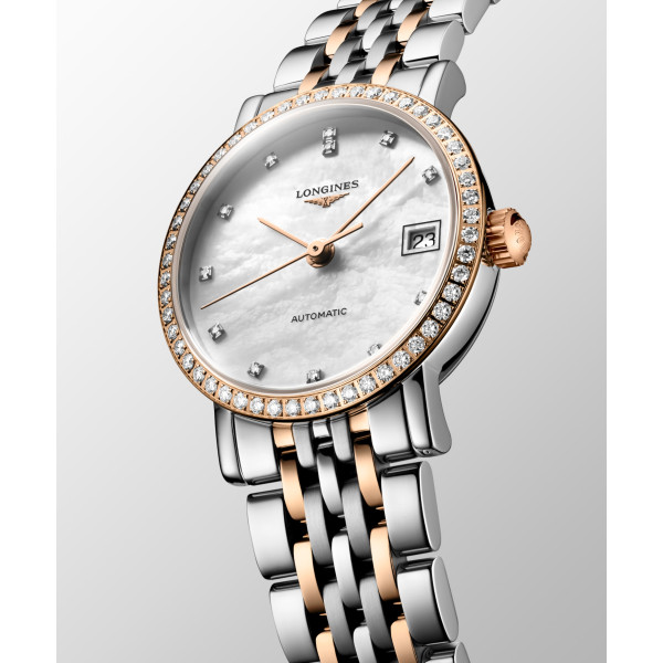 Montre Longines Longines elegant collection 25.50 mm Automatique Cadran Nacre blanche Bracelet acier