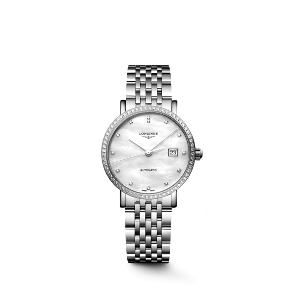Montre Longines Longines elegant collection 29 mm Automatique Cadran Nacre blanche Bracelet Acier