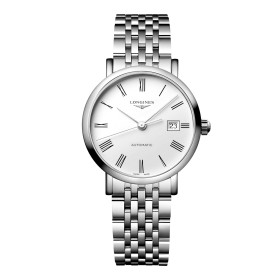 Montre Longines Longines elegant collection 29 mm Automatique Cadran Blanc mat Bracelet Acier