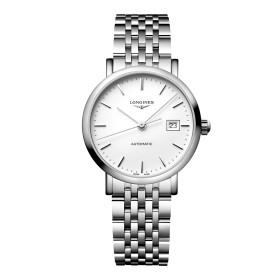 Montre Longines Longines elegant collection 29 mm Automatique Cadran Blanc mat Bracelet Acier