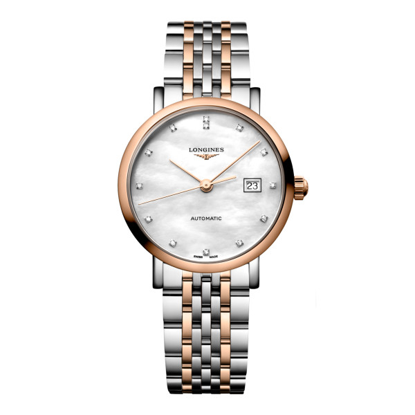 Montre Longines Longines elegant collection 29 mm Automatique Cadran Nacre blanche Bracelet acier