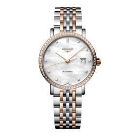 Montre Longines Longines elegant collection 29 mm Automatique Cadran Nacre blanche Bracelet acier