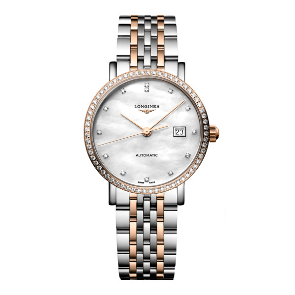 Montre Longines Longines elegant collection 29 mm Automatique Cadran Nacre blanche Bracelet acier