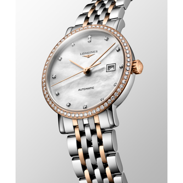 Montre Longines Longines elegant collection 29 mm Automatique Cadran Nacre blanche Bracelet acier