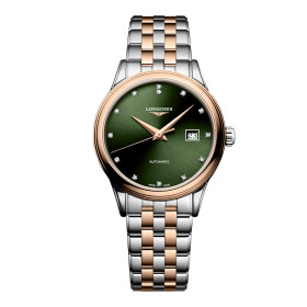 Montre Longines Flagship classic 30 mm Automatique Cadran Vert soleillé Bracelet Acier